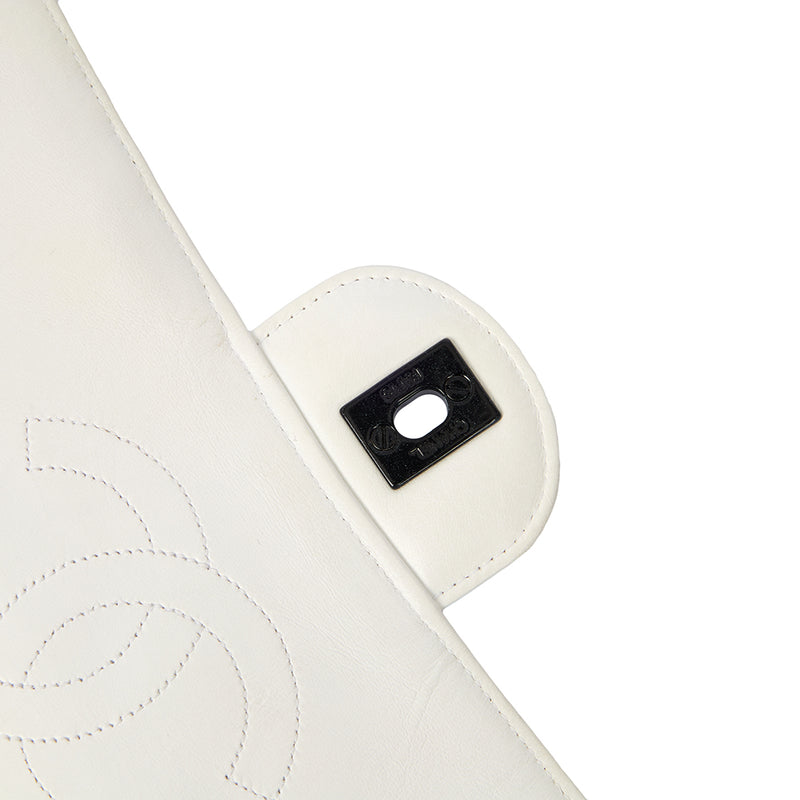 Picture of Chanel Classic Single Flap - Large in White, Leather