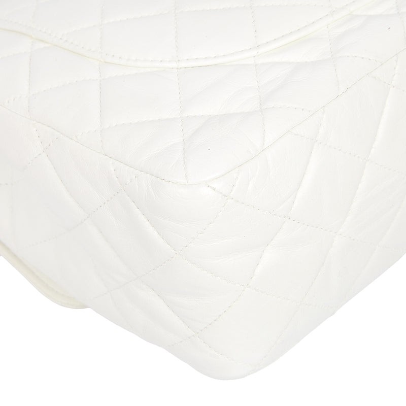 Picture of Chanel Classic Single Flap - Large in White, Leather