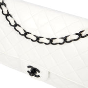 Picture of Chanel Classic Single Flap - Large in White, Leather