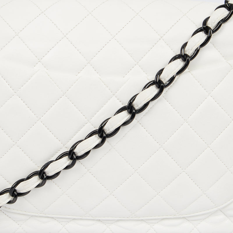 Picture of Chanel Classic Single Flap - Large in White, Leather