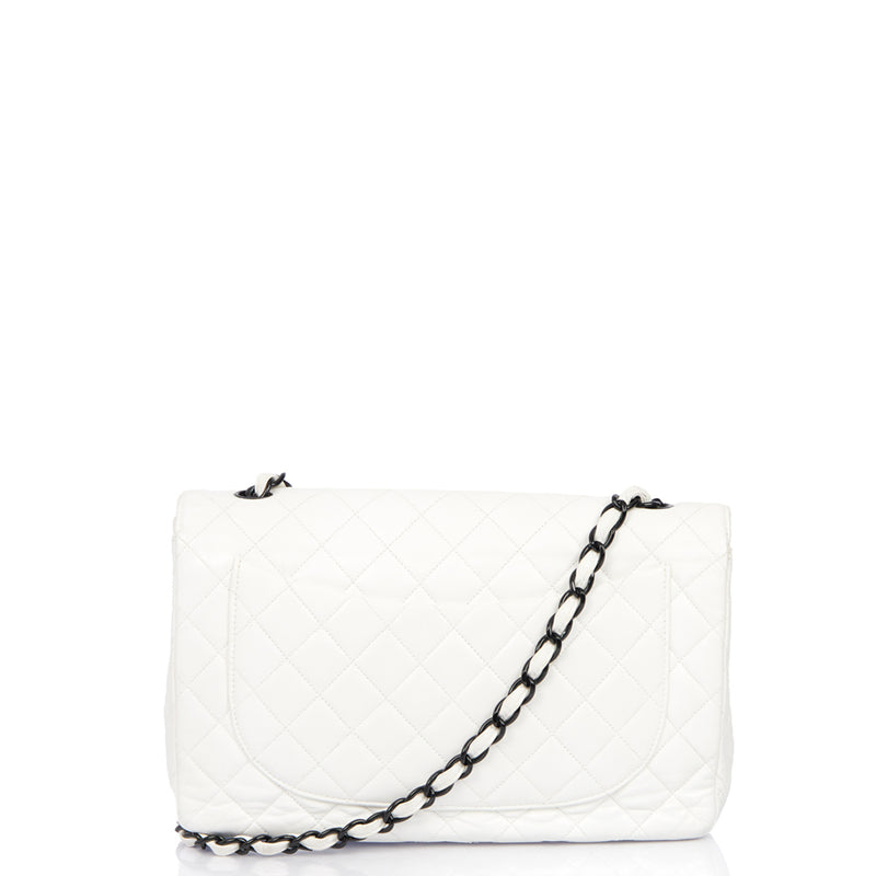Picture of Chanel Classic Single Flap - Large in White, Leather