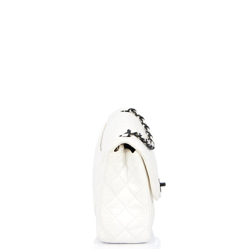 Picture of Chanel Classic Single Flap - Large in White, Leather