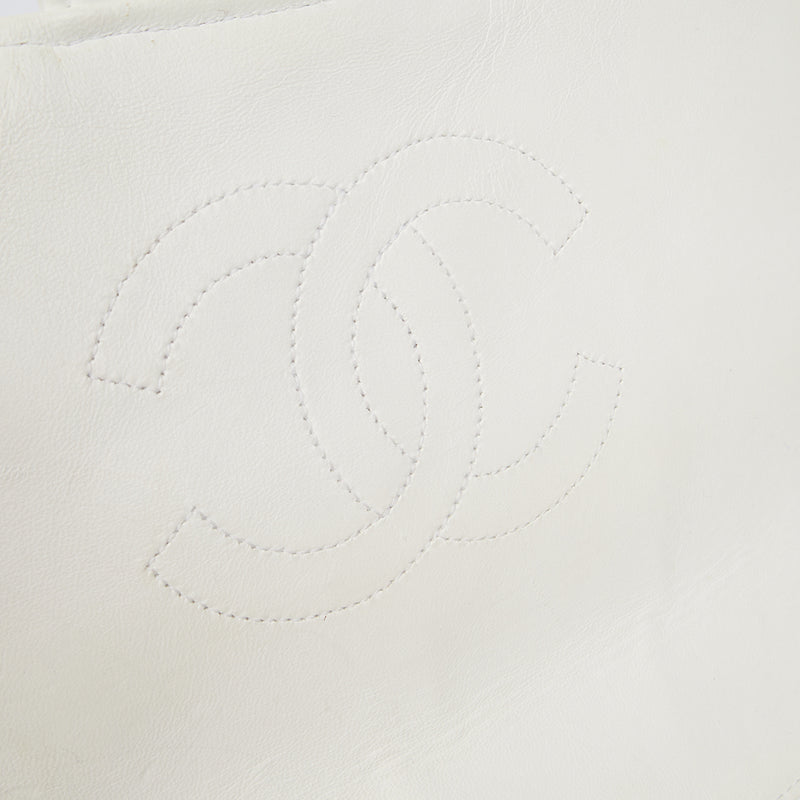 Picture of Chanel Classic Single Flap - Large in White, Leather