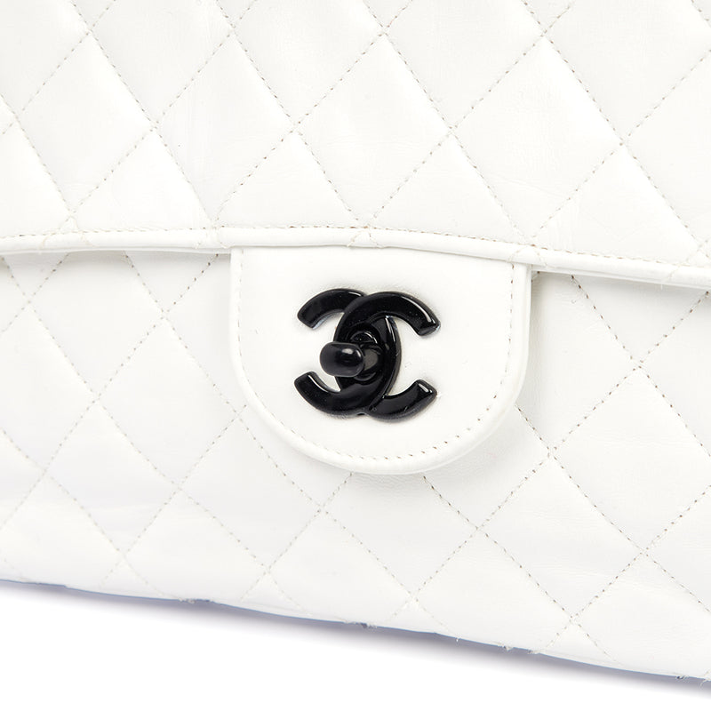 Picture of Chanel Classic Single Flap - Large in White, Leather