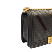 Picture of Chanel Shoulder Bag Boy - Medium in Black, Calfskin Leather