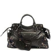Picture of Balenciaga Tote City Leather in Black, Chevre (Goatskin)