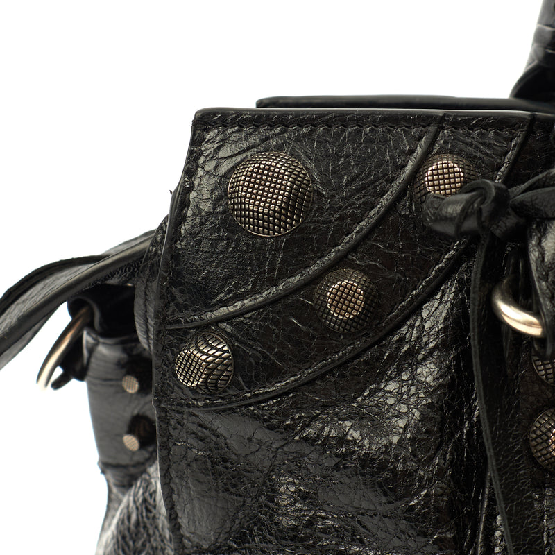 Picture of Balenciaga Tote City Leather in Black, Chevre (Goatskin)