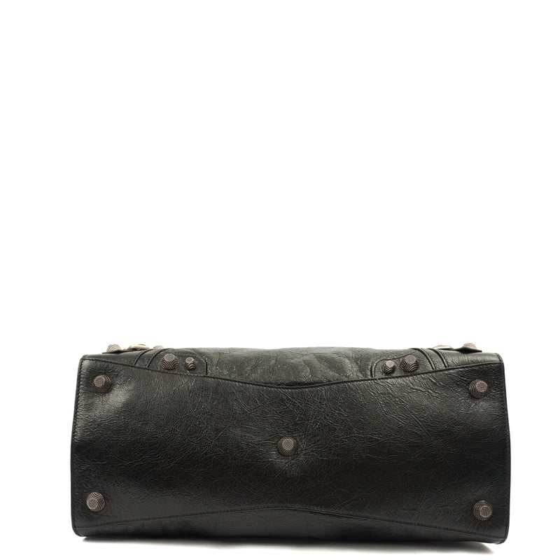 Picture of Balenciaga Tote City Leather in Black, Chevre (Goatskin)