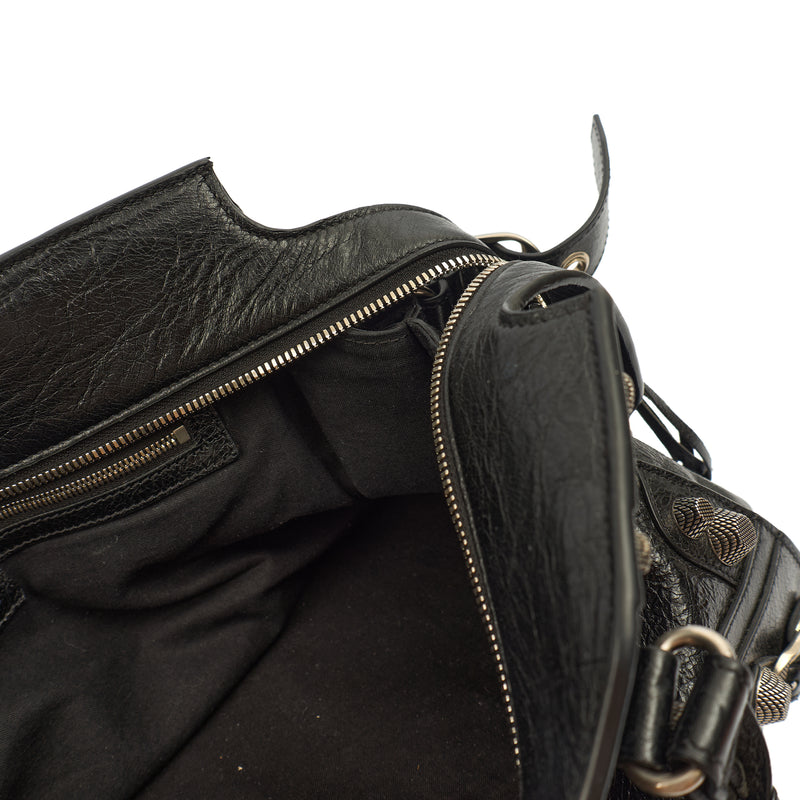 Picture of Balenciaga Tote City Leather in Black, Chevre (Goatskin)