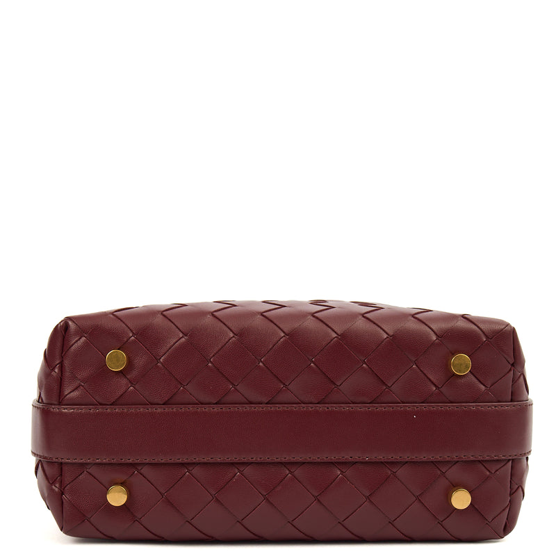 Picture of Bottega Veneta Top Handle Bauletto in Red, Intrecciato Nappa