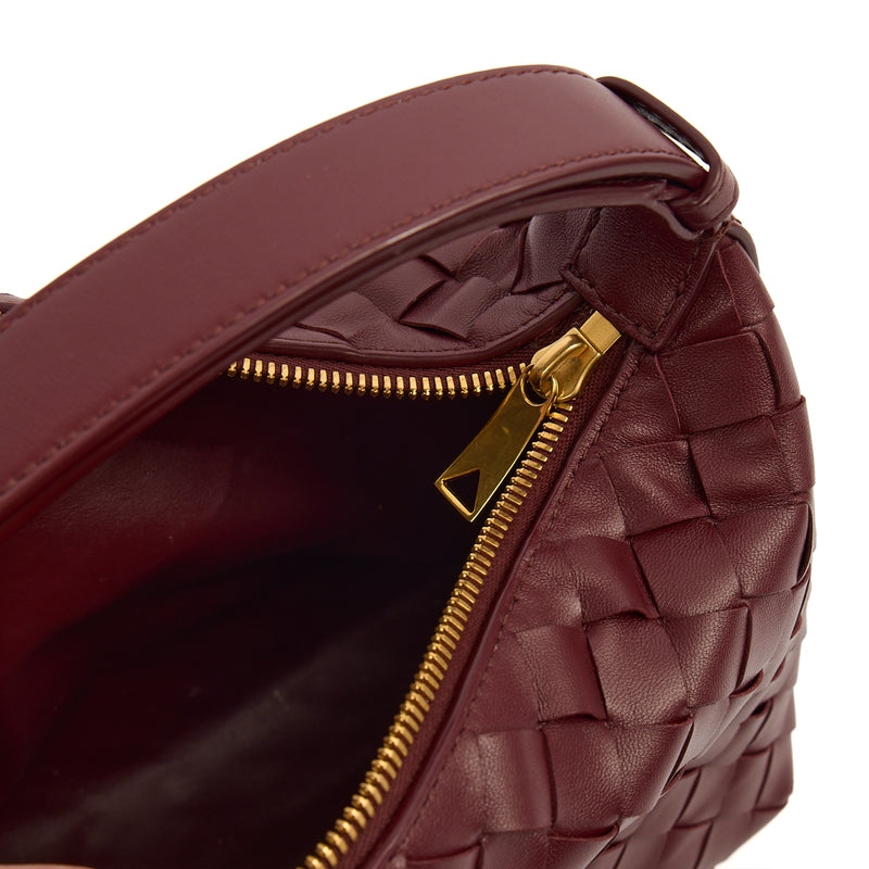 Picture of Bottega Veneta Top Handle Bauletto in Red, Intrecciato Nappa