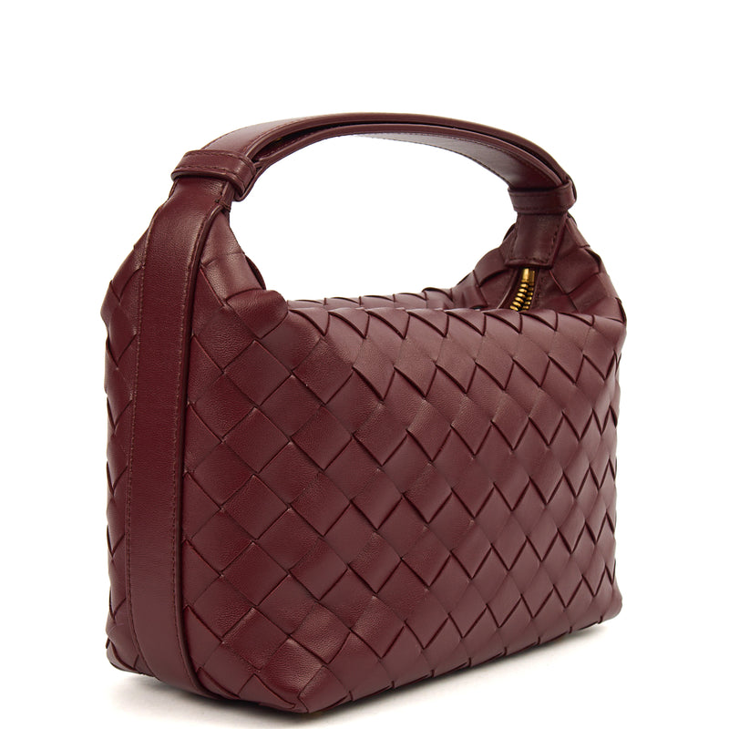Picture of Bottega Veneta Top Handle Bauletto in Red, Intrecciato Nappa