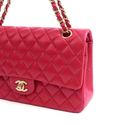 Picture of Chanel Shoulder Bag Classic Double Flap - Medium in Red, Lambskin Leather