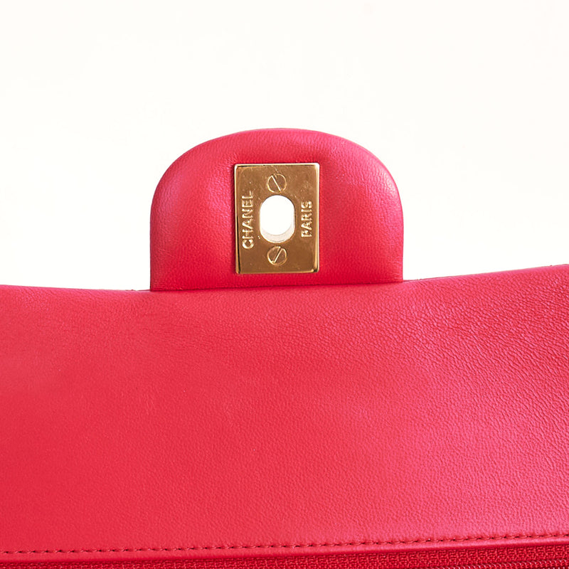 Picture of Chanel Shoulder Bag Classic Double Flap - Medium in Red, Lambskin Leather