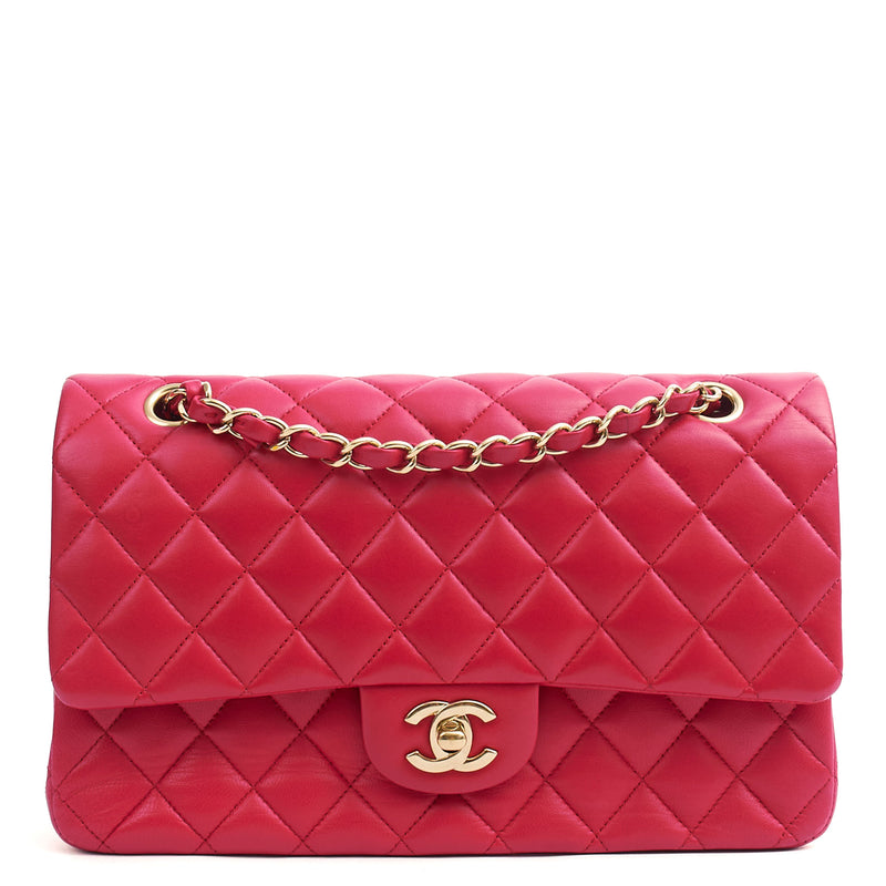 Picture of Chanel Shoulder Bag Classic Double Flap - Medium in Red, Lambskin Leather