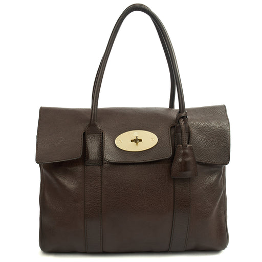 Picture of Mulberry Tote Bayswater Heritage in Chocolate Brown , Leather