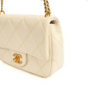 Picture of Chanel Cross Body Pearl Crush Square Flap Bag - Mini in White, Caviar Leather