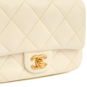 Picture of Chanel Cross Body Pearl Crush Square Flap Bag - Mini in White, Caviar Leather