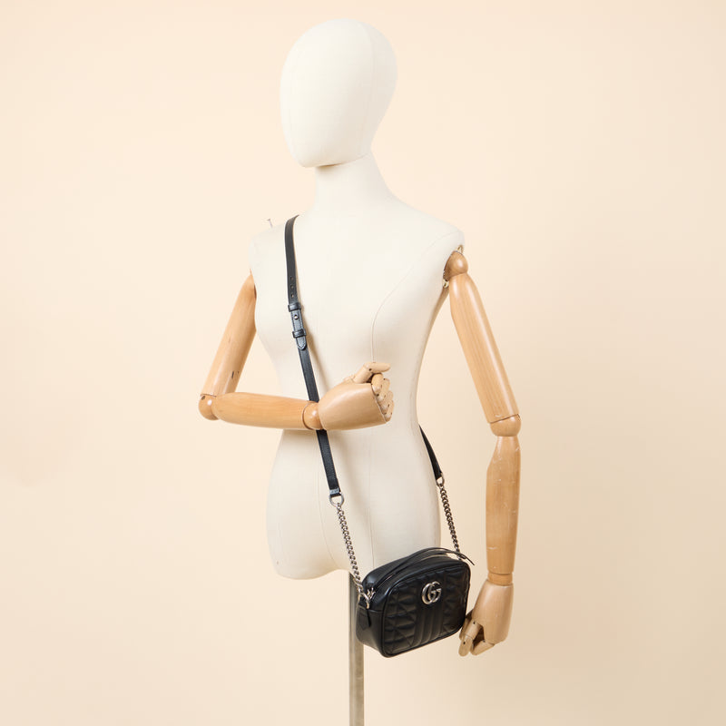Picture of Gucci Cross Body Marmont Shoulder Bag - Mini in Black, Leather