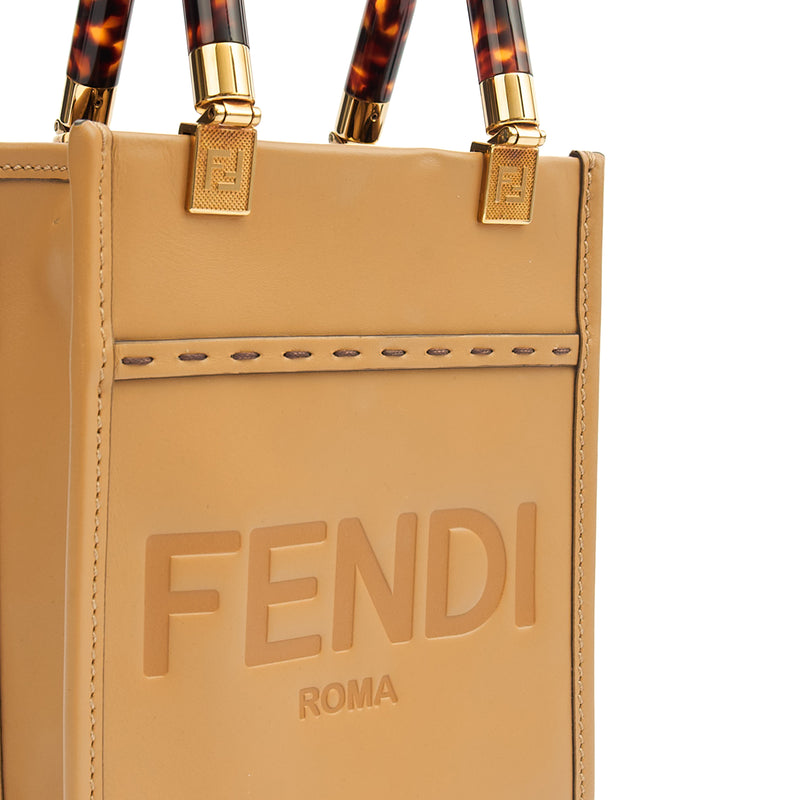 Picture of Fendi Tote Sunshine - Mini in Brown, Leather