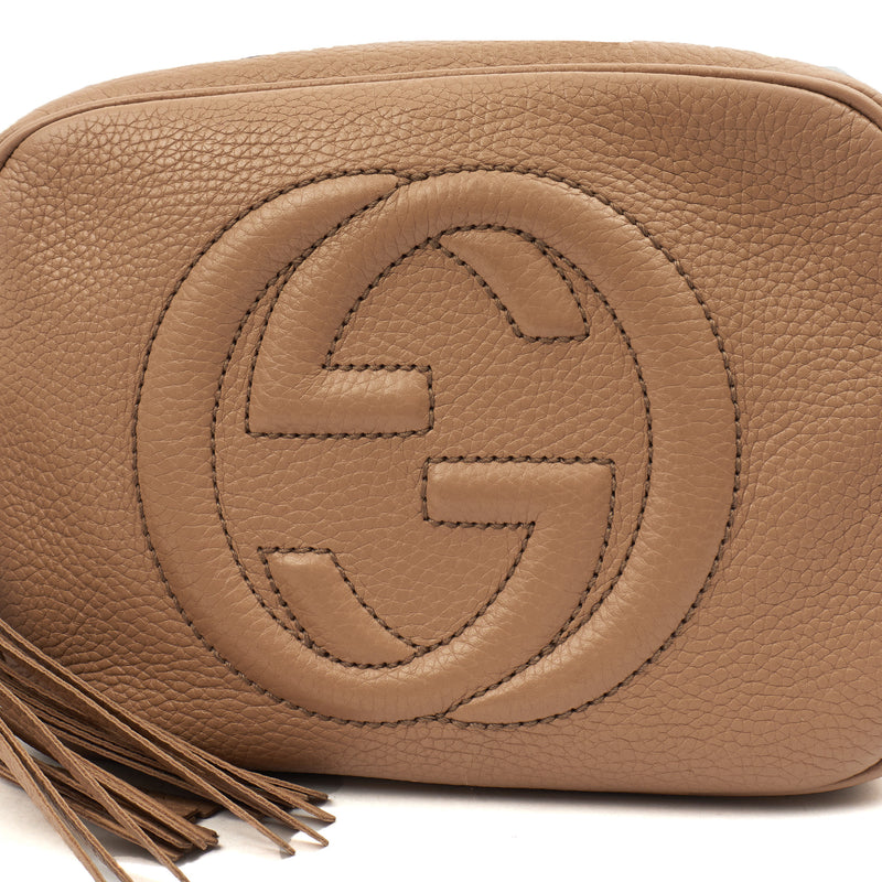 Picture of Gucci Cross Body Soho  Disco Bag - Small in Neutral, Leather