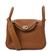 Picture of Hermes Mini Bag Lindy - Mini in Gold, Clemence Leather