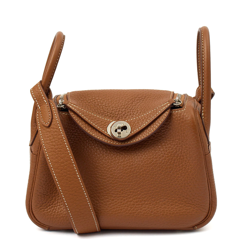 Picture of Hermes Mini Bag Lindy - Mini in Gold, Clemence Leather