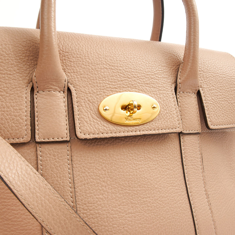 Picture of Mulberry Top Handle Bayswater with Strap- Small in Rose Water, Calfskin Leather