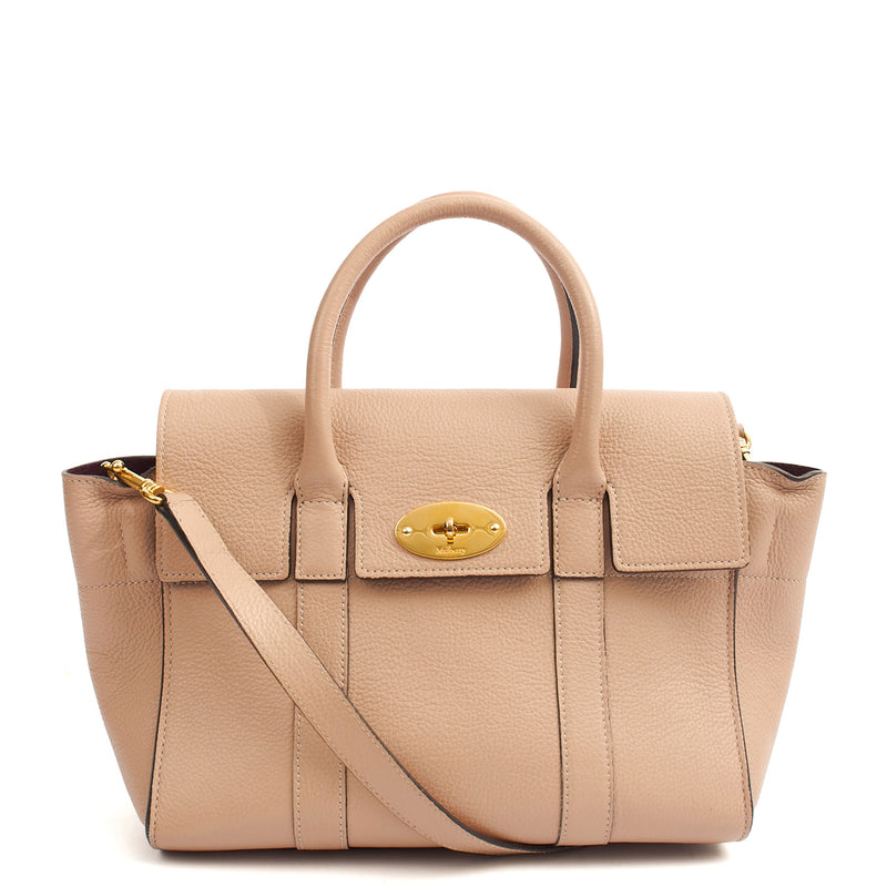 Picture of Mulberry Top Handle Bayswater with Strap- Small in Rose Water, Calfskin Leather