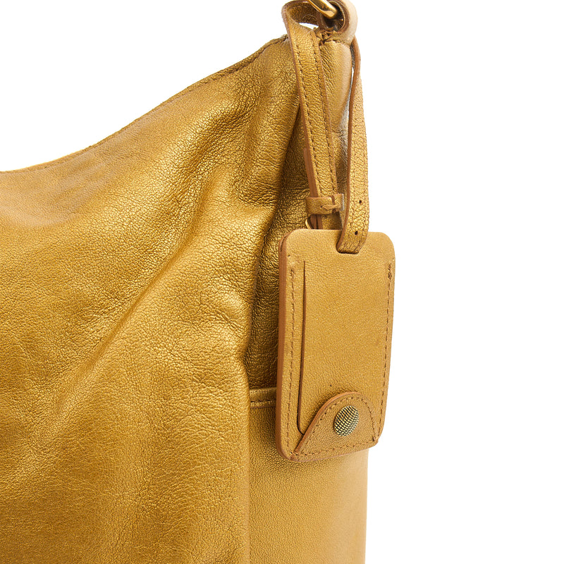 Saint Laurent Shoulder Bag Tote in Metallic, Leather