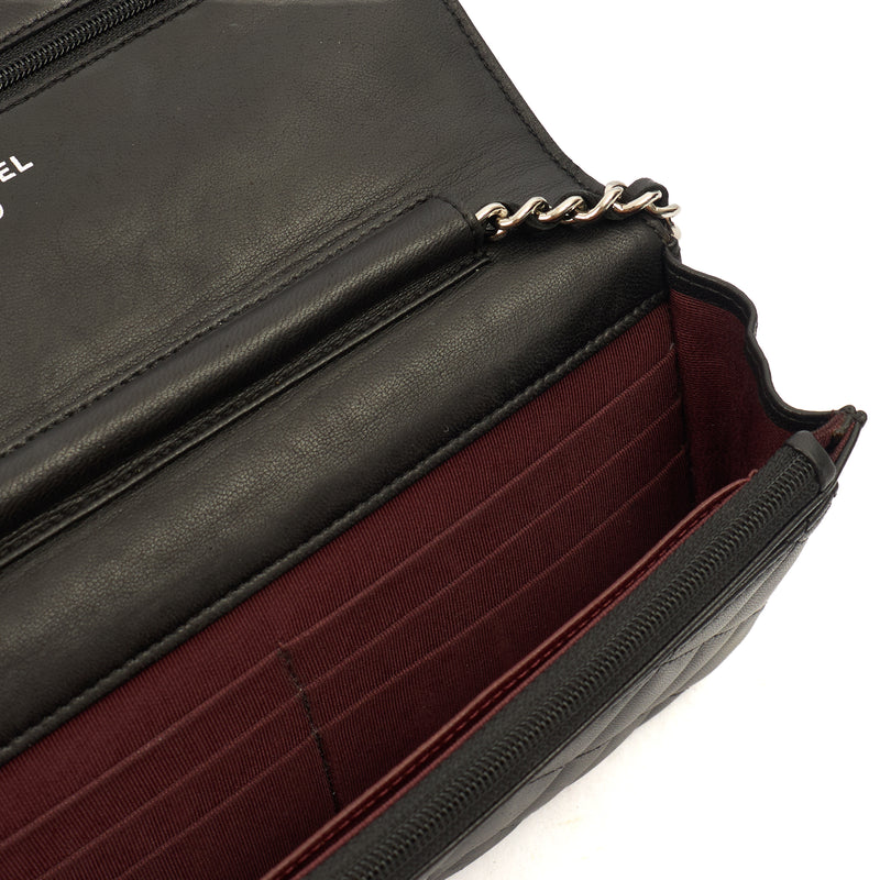Picture of Chanel Cross Body Wallet on Chain in Black, Lambskin Leather