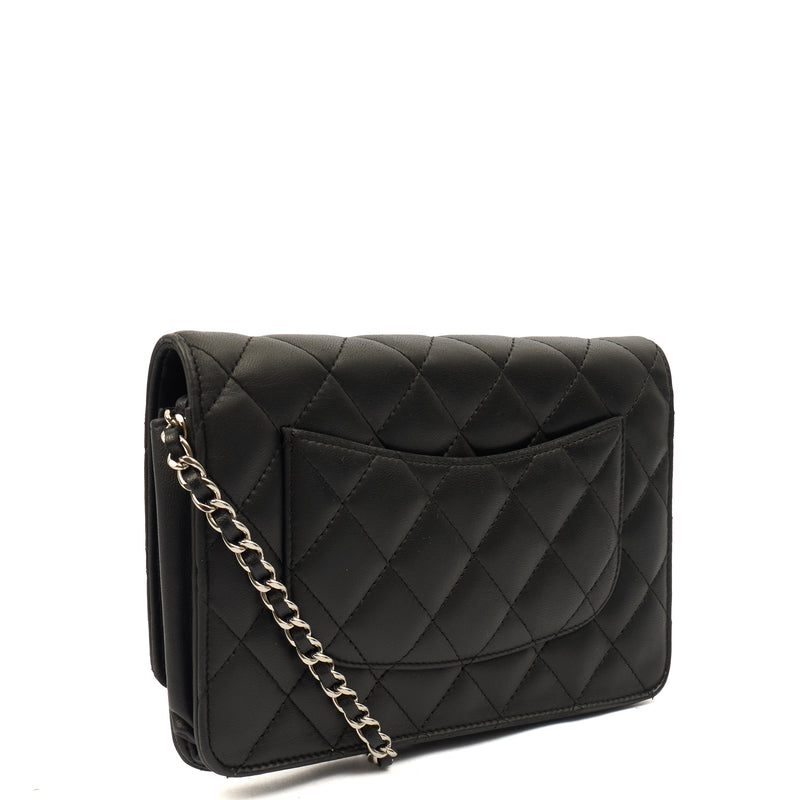 Picture of Chanel Cross Body Wallet on Chain in Black, Lambskin Leather