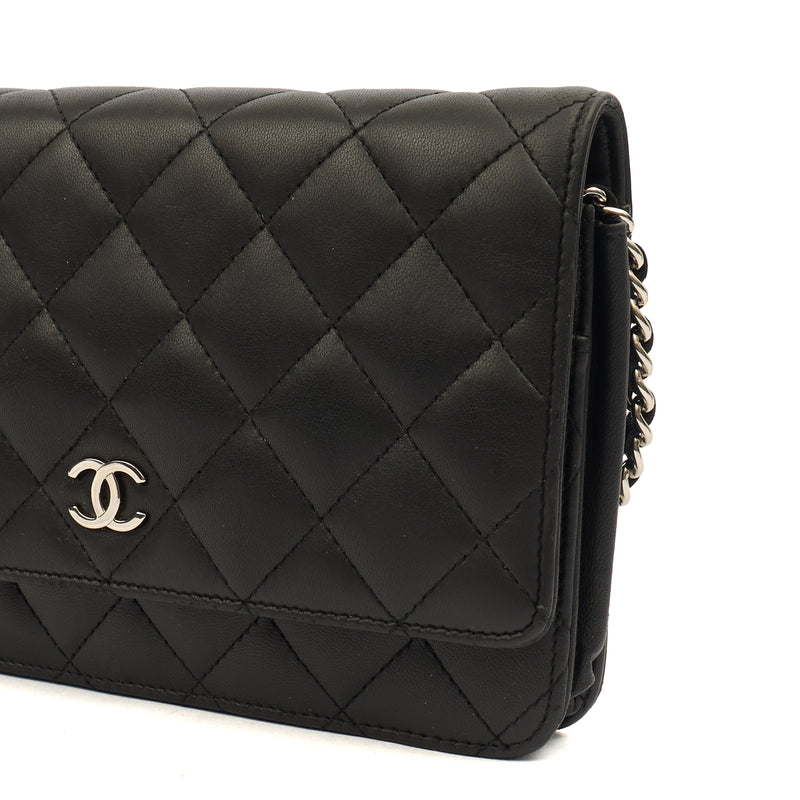 Picture of Chanel Cross Body Wallet on Chain in Black, Lambskin Leather