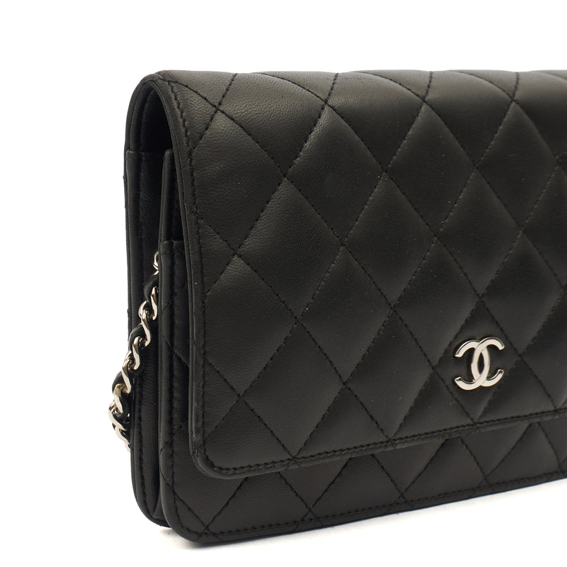 Picture of Chanel Cross Body Wallet on Chain in Black, Lambskin Leather