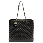 Picture of Chanel Tote Tote in Black, Patent Leather
