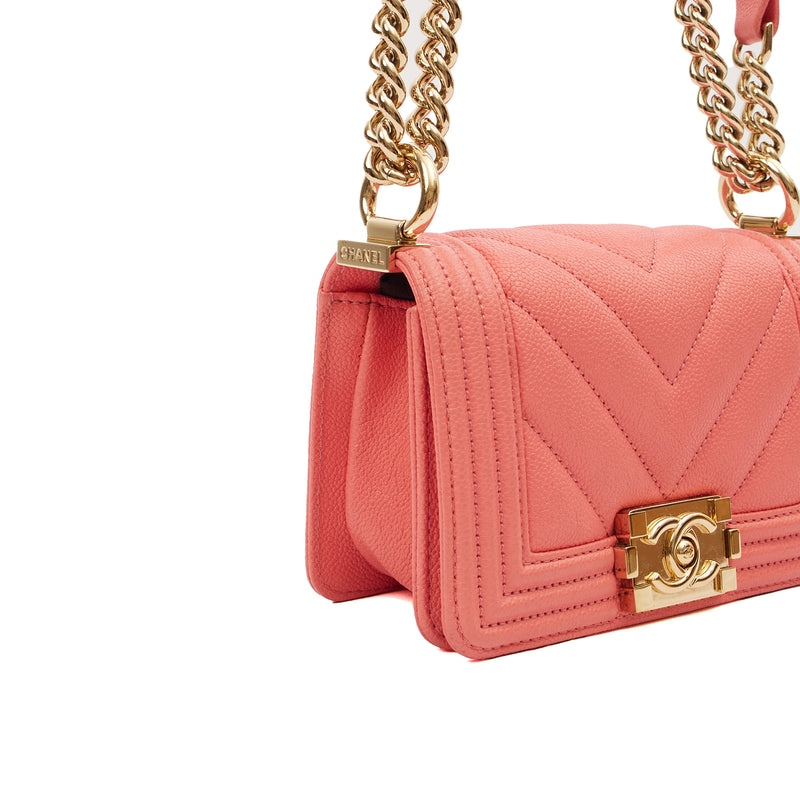 Picture of Chanel Mini Bag Boy - Mini in Pink, Caviar Leather