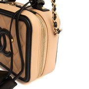 Picture of Chanel Cross Body CC Filigree Vanity Case in Neutral, Caviar Leather