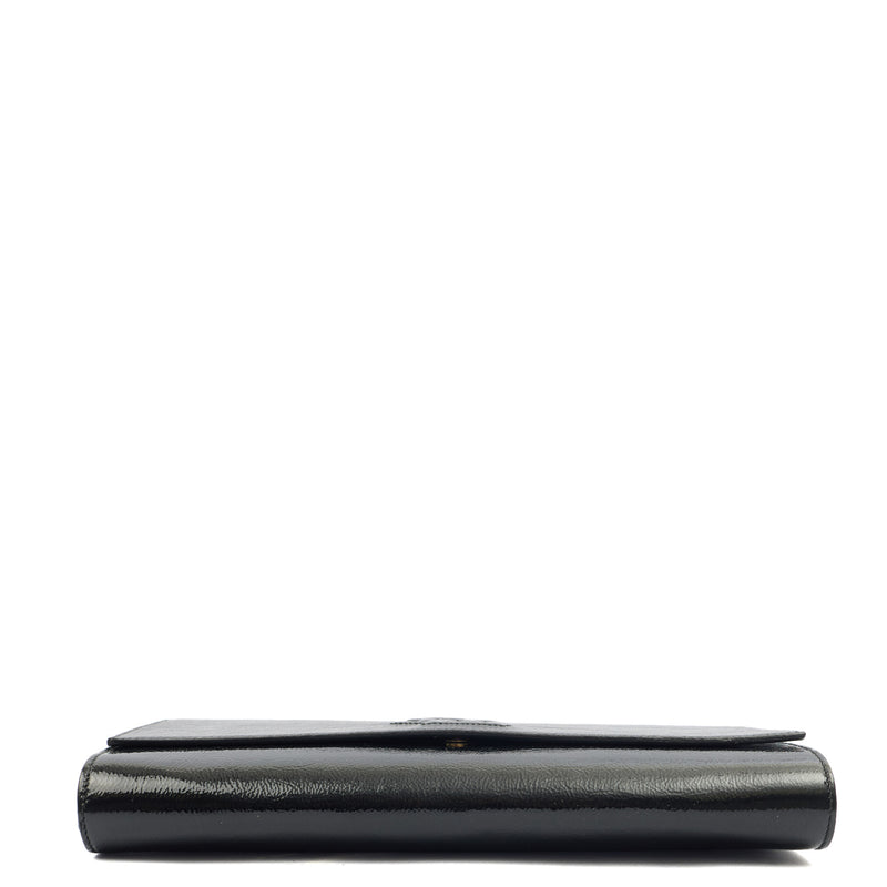 Picture of Saint Laurent Clutch Belle De Jour Clutch in Black, Calfskin Leather