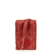 Picture of Christian Dior Diorama Pouch in Red, Calfskin