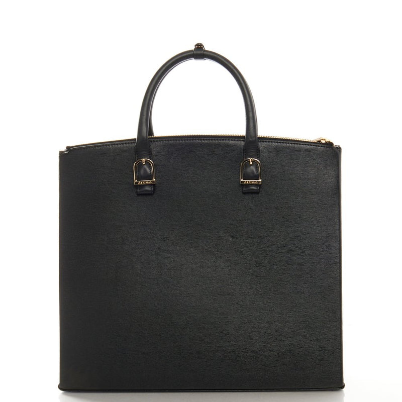 Picture of Aspinal of London Tote Editors Bag- Medium in Black, Leather