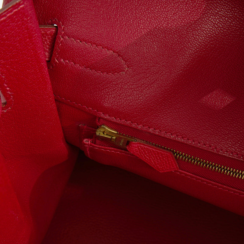 Picture of Hermes Tote Birkin 35 in Rouge Casaque, Epsom Leather