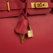 Picture of Hermes Tote Birkin 35 in Rouge Casaque, Epsom Leather