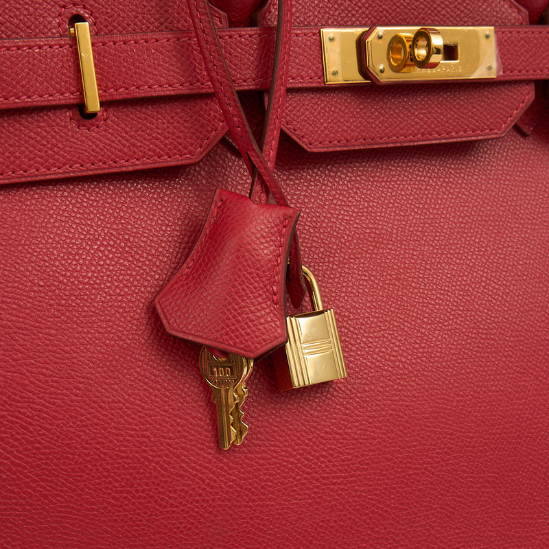 Picture of Hermes Tote Birkin 35 in Rouge Casaque, Epsom Leather
