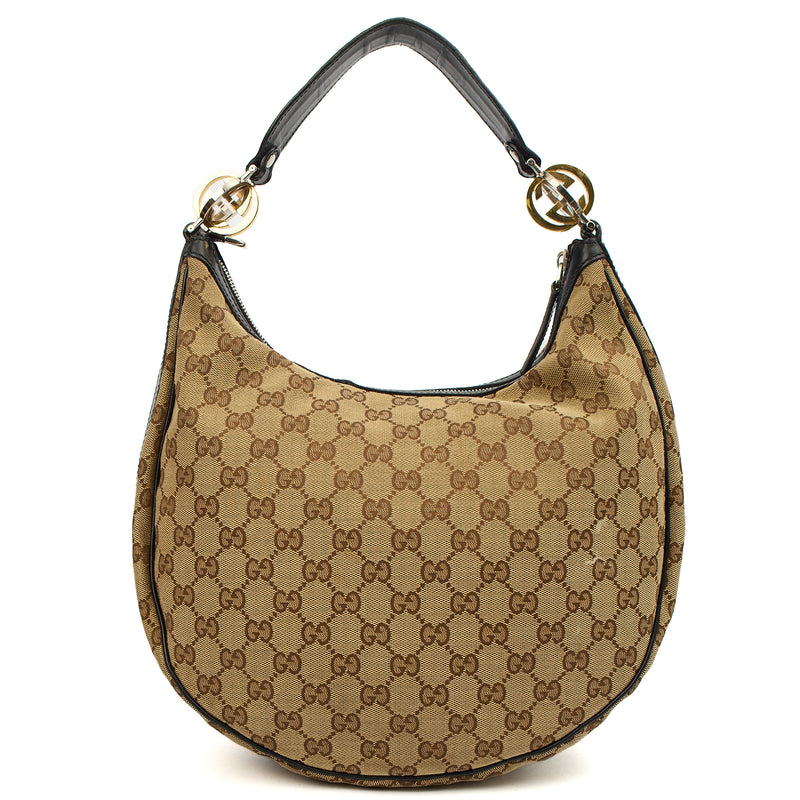 Picture of Gucci Shoulder Bag Twins GG Hobo in Neutral, GG Canvas