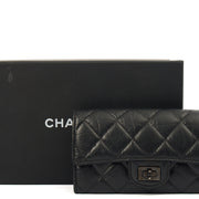 Picture of Chanel Purse Flap Wallet in Black, Crinkled Calfskin Leather