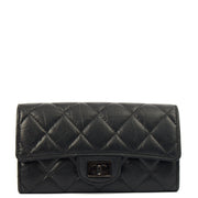Picture of Chanel Purse Flap Wallet in Black, Crinkled Calfskin Leather