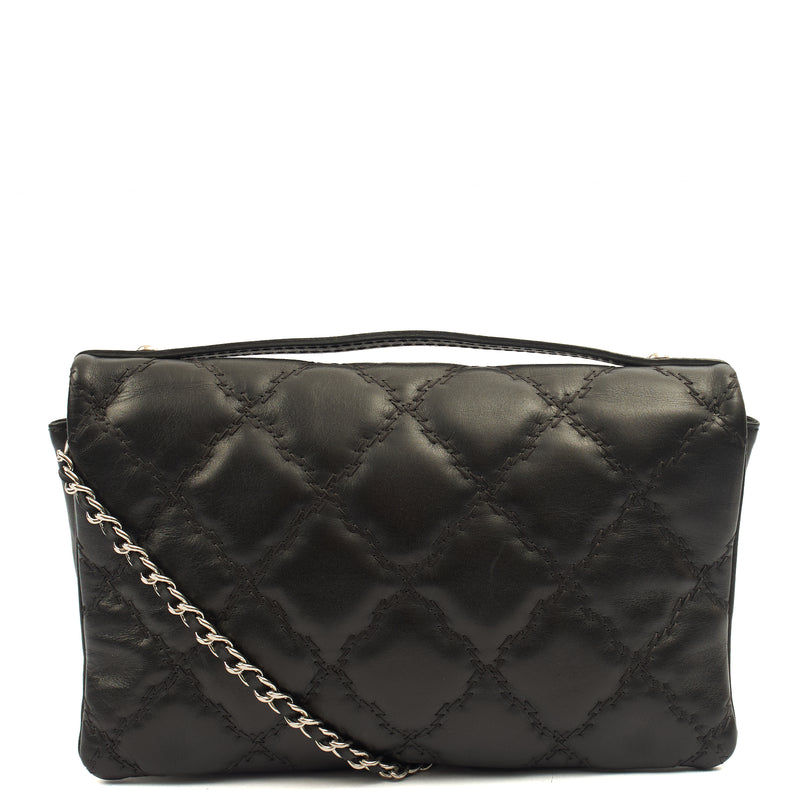 Picture of Chanel Cross Body Flap Bag in Black, Calfskin Leather