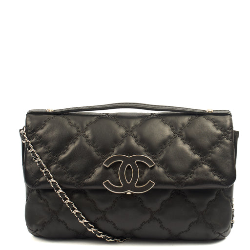 Picture of Chanel Cross Body Flap Bag in Black, Calfskin Leather