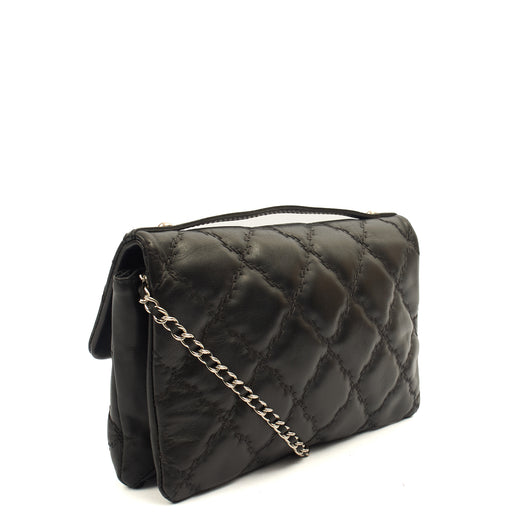 Picture of Chanel Cross Body Flap Bag in Black, Calfskin Leather