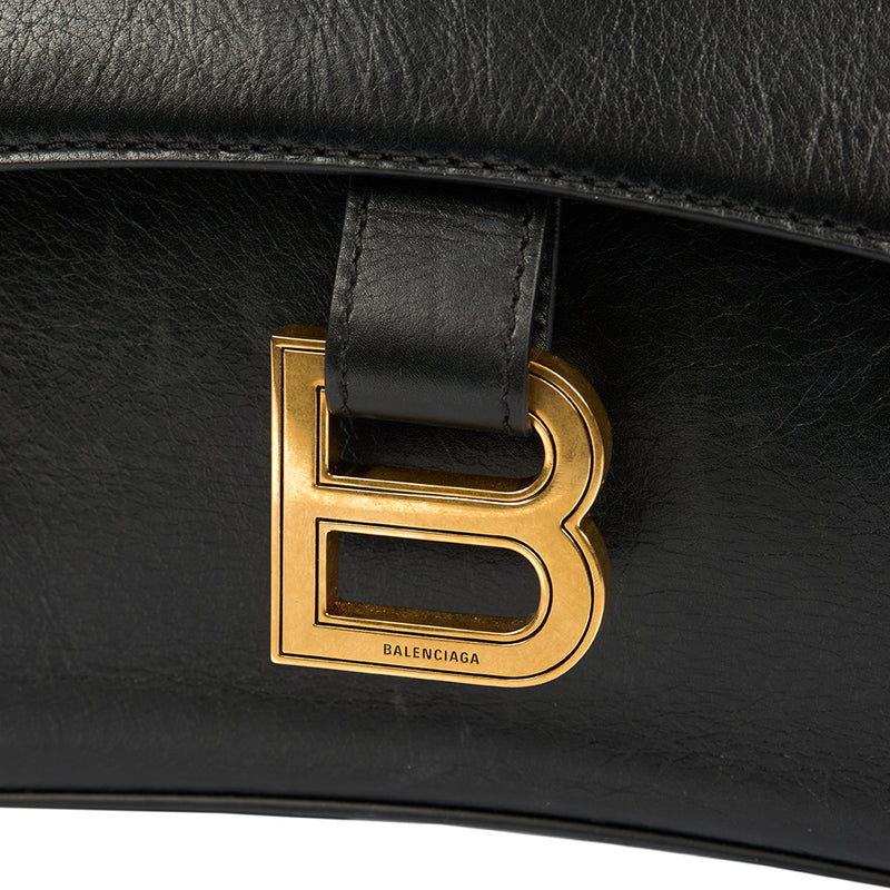 Picture of Balenciaga Shoulder Bag Downtown - Small in Black, Veau (Calfskin)